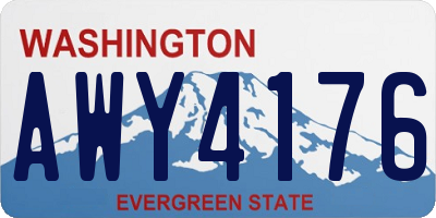 WA license plate AWY4176