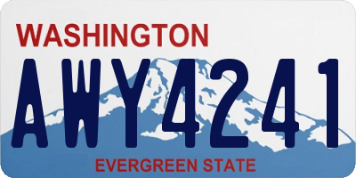 WA license plate AWY4241