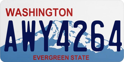 WA license plate AWY4264