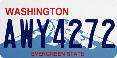 WA license plate AWY4272