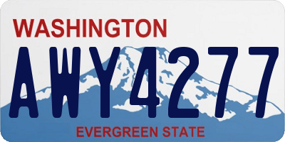 WA license plate AWY4277