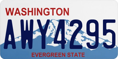 WA license plate AWY4295