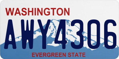 WA license plate AWY4306