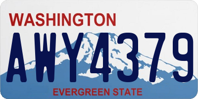 WA license plate AWY4379