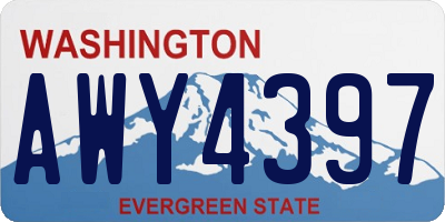 WA license plate AWY4397