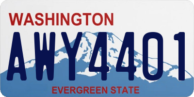 WA license plate AWY4401