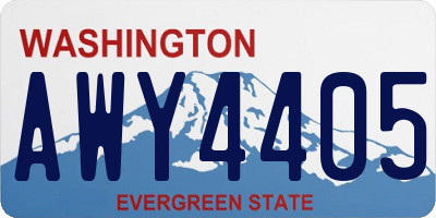 WA license plate AWY4405