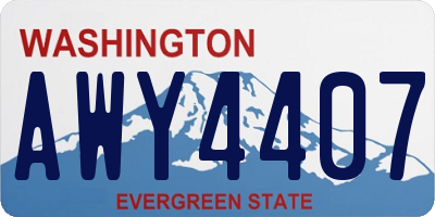 WA license plate AWY4407