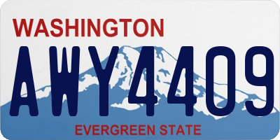 WA license plate AWY4409