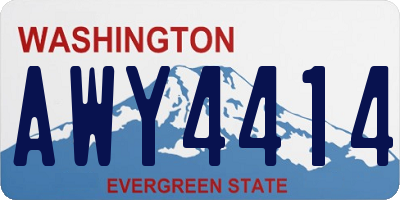 WA license plate AWY4414