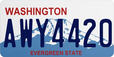 WA license plate AWY4420