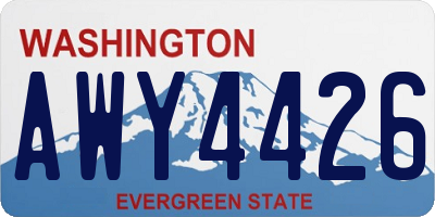 WA license plate AWY4426