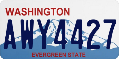 WA license plate AWY4427