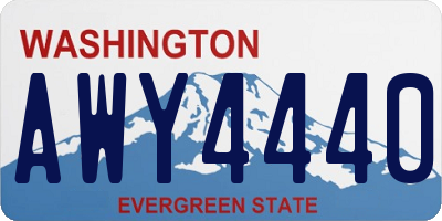 WA license plate AWY4440