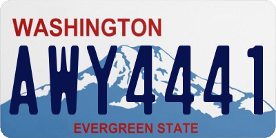 WA license plate AWY4441