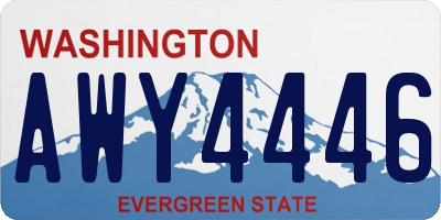 WA license plate AWY4446