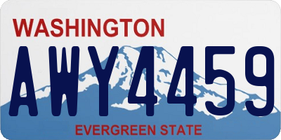WA license plate AWY4459