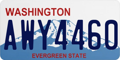 WA license plate AWY4460