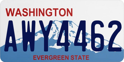 WA license plate AWY4462