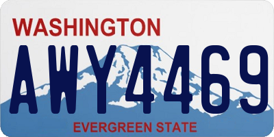 WA license plate AWY4469