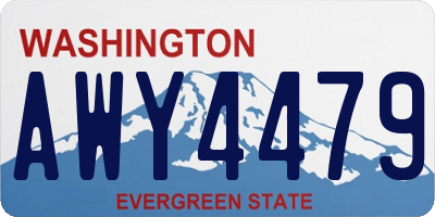 WA license plate AWY4479
