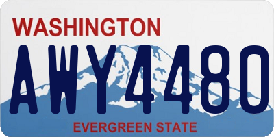 WA license plate AWY4480