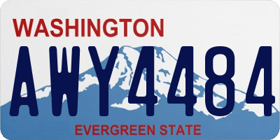 WA license plate AWY4484