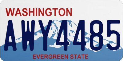 WA license plate AWY4485