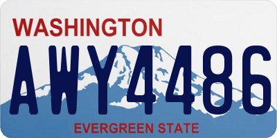 WA license plate AWY4486