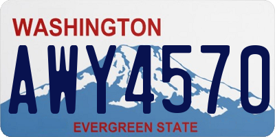 WA license plate AWY4570