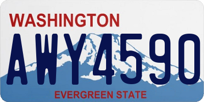 WA license plate AWY4590