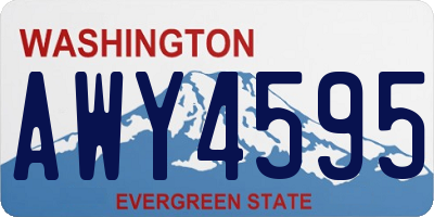 WA license plate AWY4595