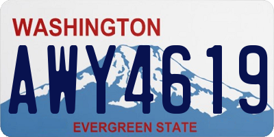 WA license plate AWY4619