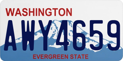 WA license plate AWY4659