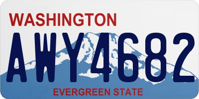 WA license plate AWY4682