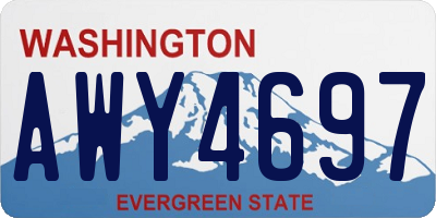 WA license plate AWY4697