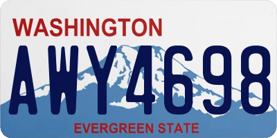 WA license plate AWY4698