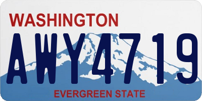 WA license plate AWY4719