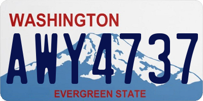 WA license plate AWY4737