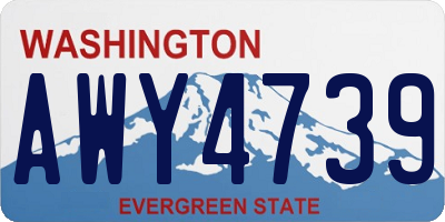 WA license plate AWY4739