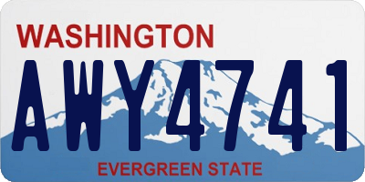 WA license plate AWY4741