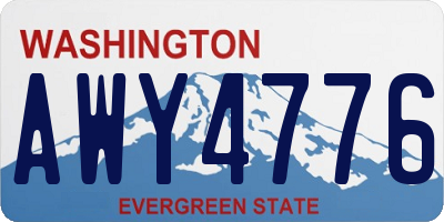 WA license plate AWY4776