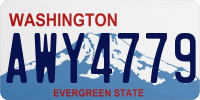WA license plate AWY4779