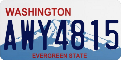 WA license plate AWY4815