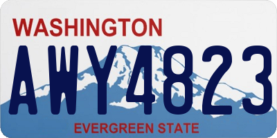 WA license plate AWY4823