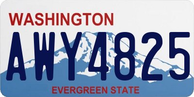 WA license plate AWY4825