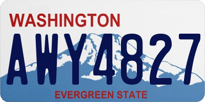 WA license plate AWY4827