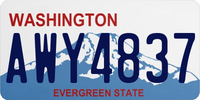 WA license plate AWY4837