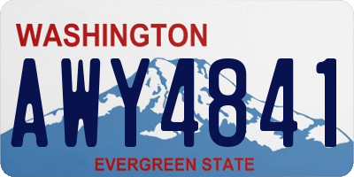 WA license plate AWY4841