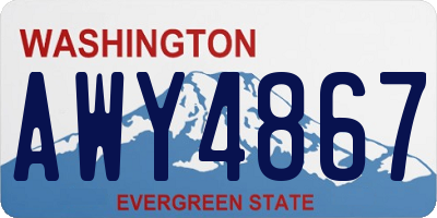 WA license plate AWY4867